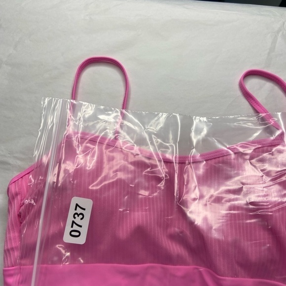 Salt +Cove Peony Pink Satiny Ribbed Bikini Top Size Small - Picture 11 of 11